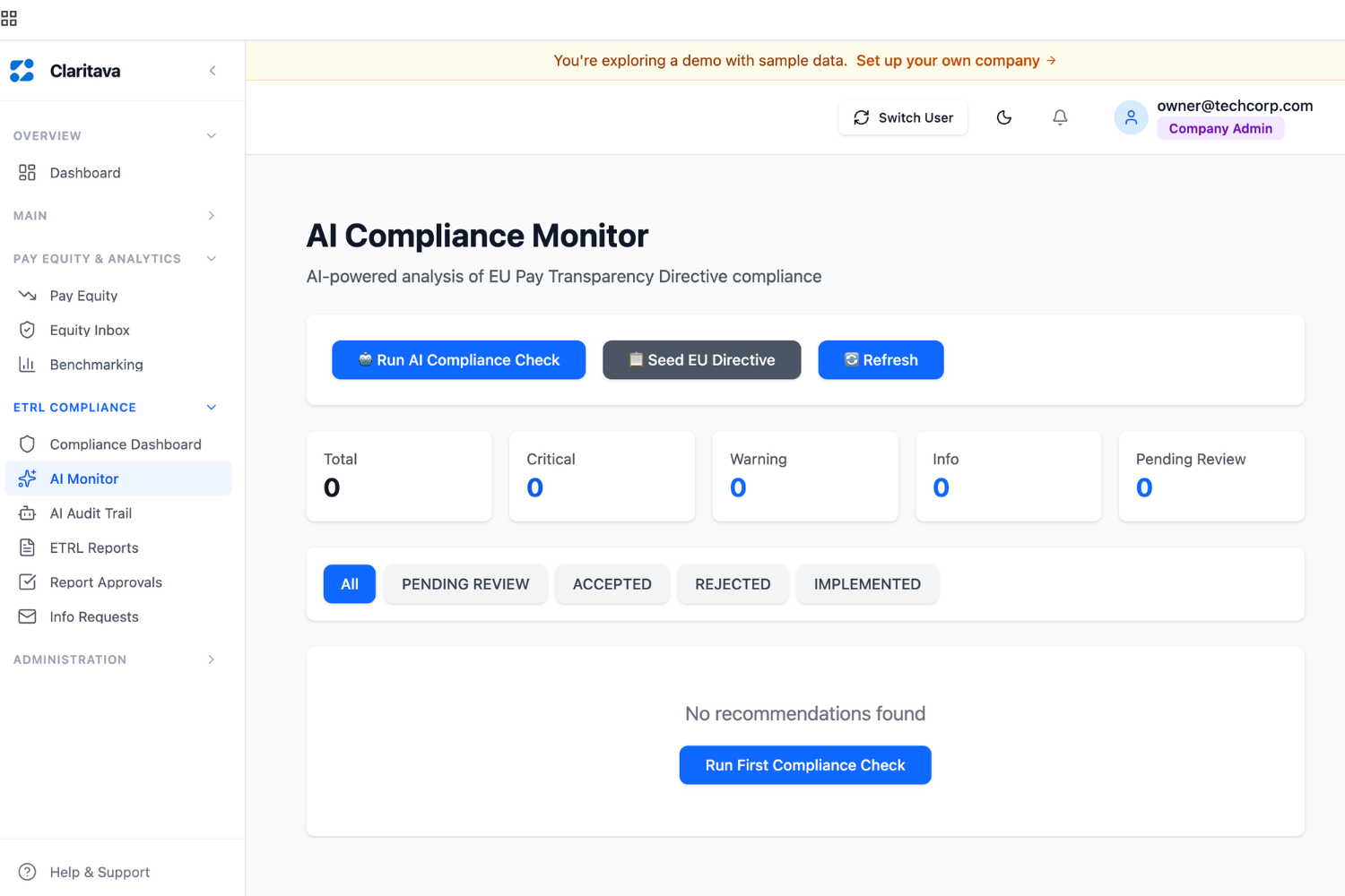 EUPTD Compliance Monitor